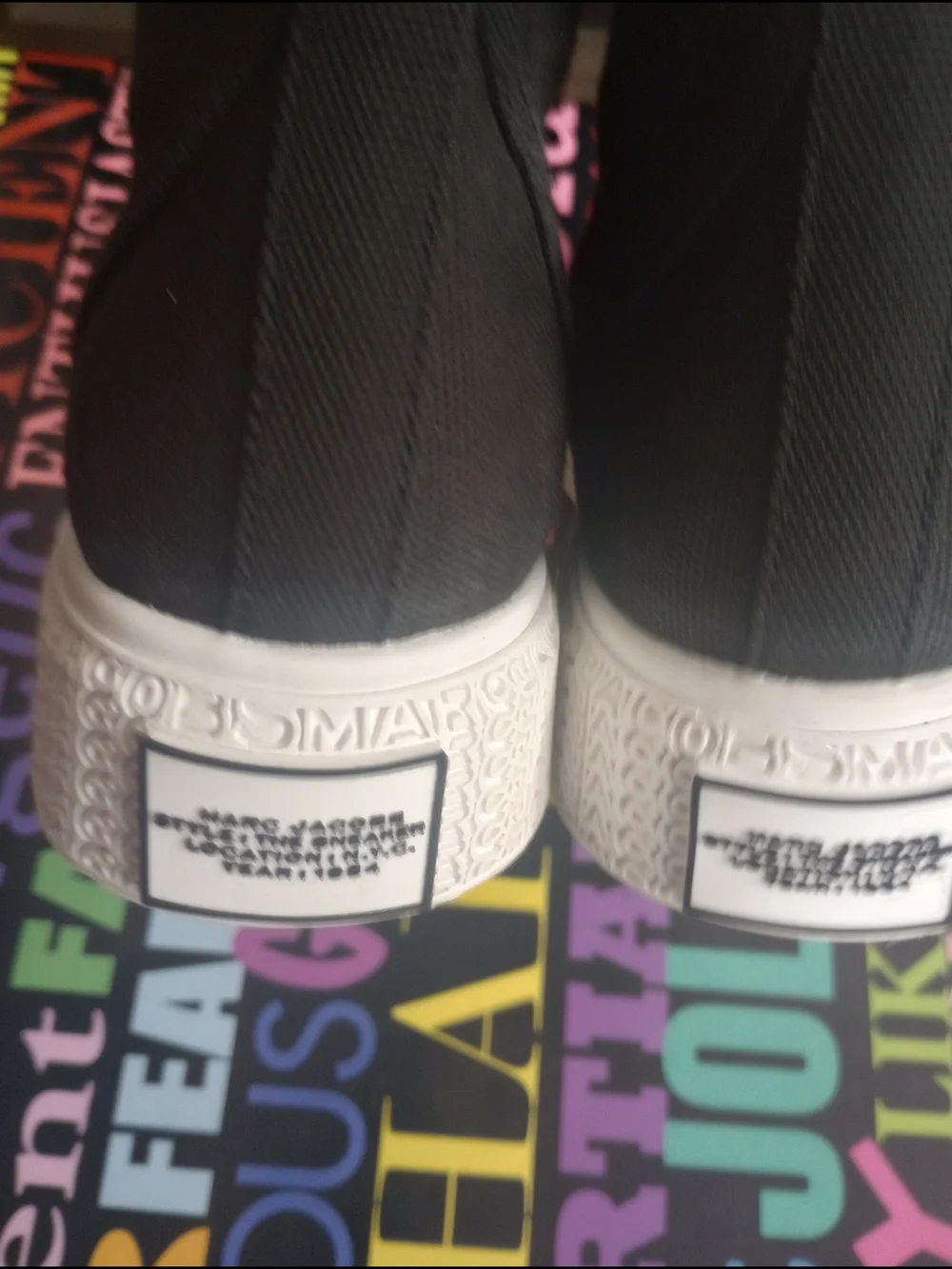Black Canvas Marc Jacob High-Top Sneakers!.